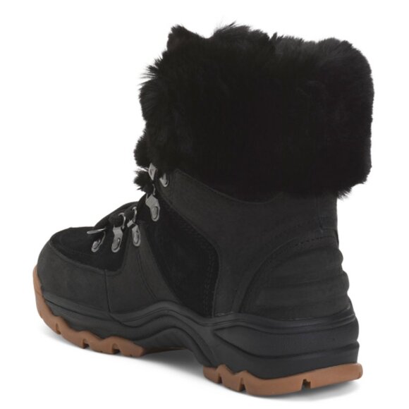 NEW PAJAR Dimension Faux Suede Winter Waterproof Boots With Faux Fur Lining 1125 - Picture 8 of 9